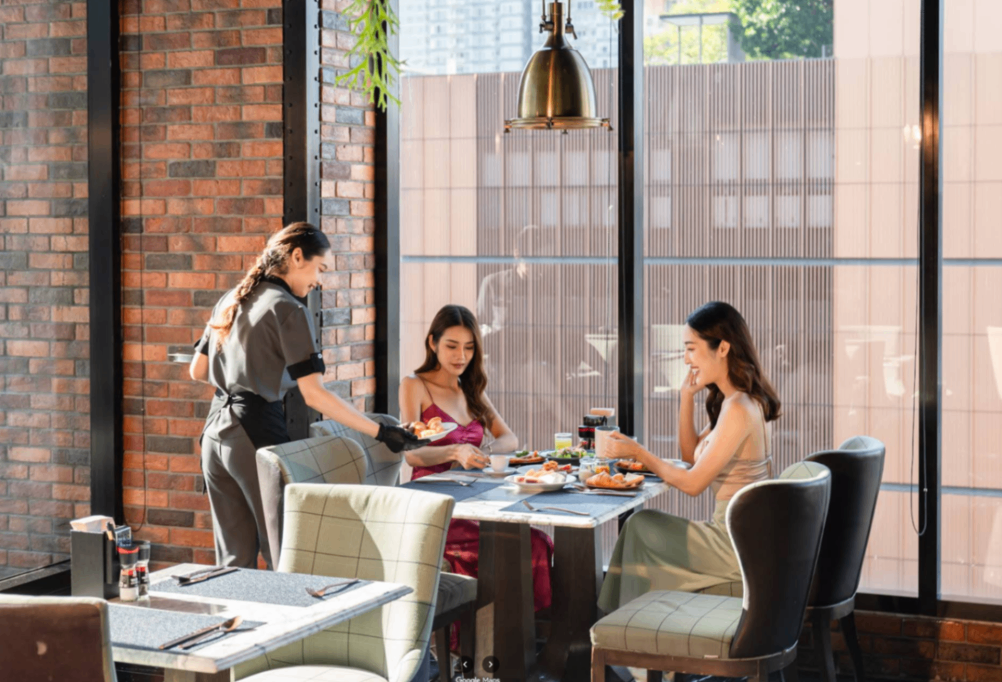 Brunch service at PRIME by the window
